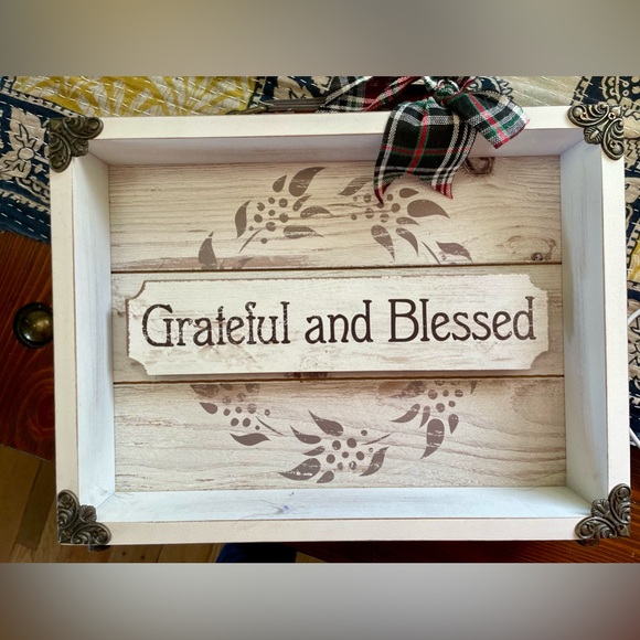 Grateful and Blessed Suitcase Shadow Box Sign - Picture 8 of 10